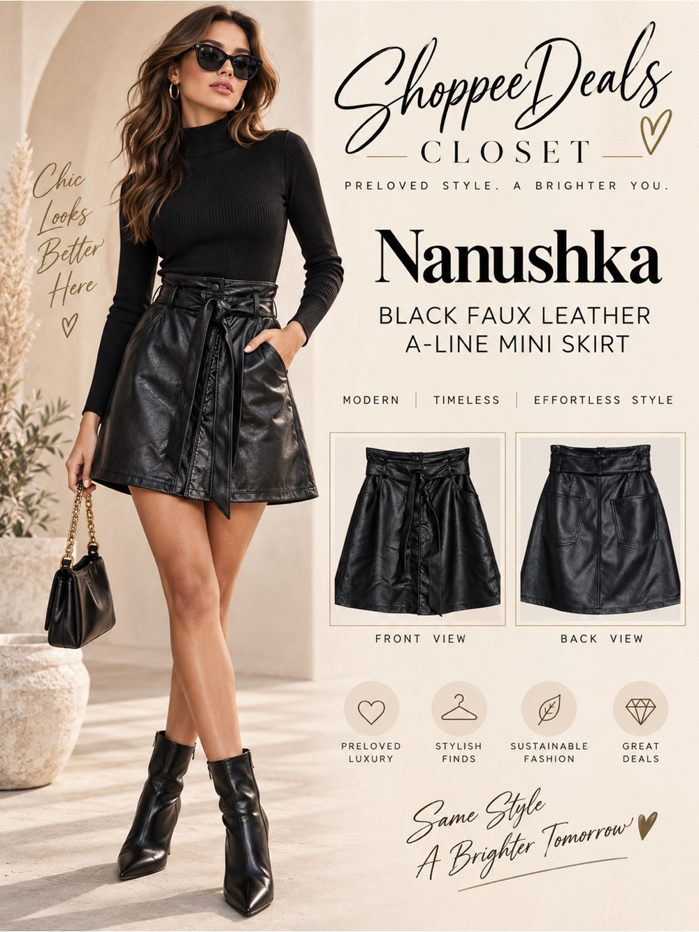 Nanushka Mini Skirt Size XS